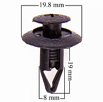 Клипса SKYWAY TOYOTA 057 для деталей кузова (min 25)